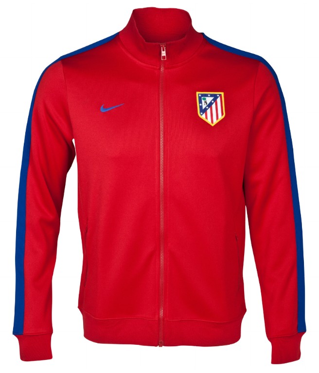 13-14 Atletico Madrid Red Track Jacket - Click Image to Close